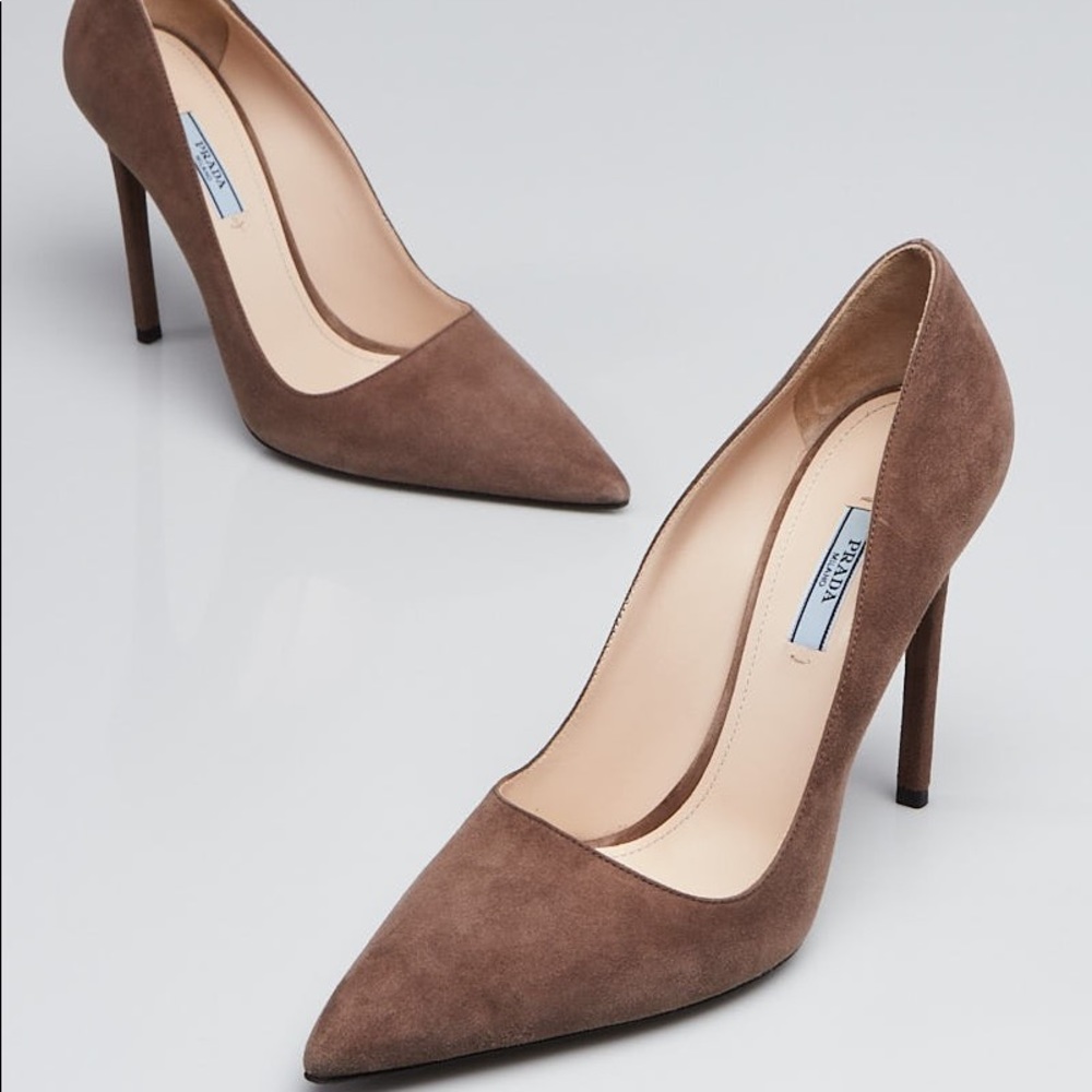 Prada Suede Pointed Pumps